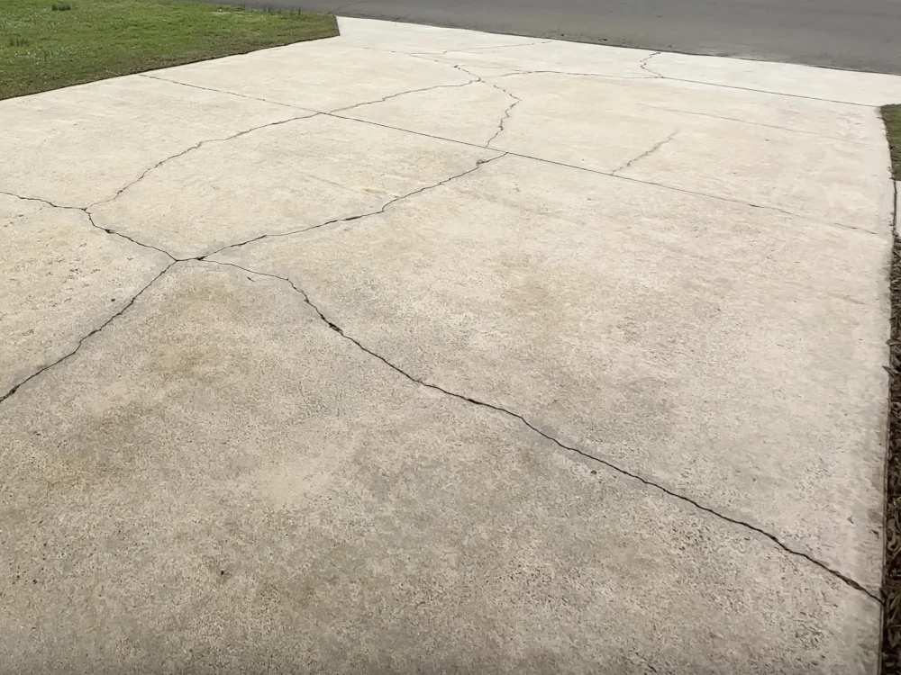 After pressure washing
